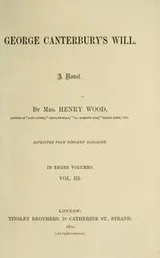 Cover of George Canterbury's will