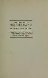 Cover of The works of Théophile Gautier