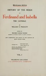 Cover of History of the reign of Ferdinand and Isabella, the Catholic