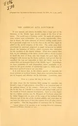 Cover of The American Acta sanctorum
