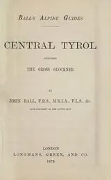 Cover of Central Tyrol