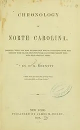 Cover of Chronology of North Carolina