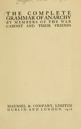 Cover of The complete grammar of anarchy