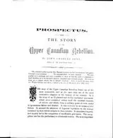 Cover of Prospectus : The story of the Upper Canadian rebellion, by John Charles Dent
