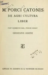 Cover of De agri cultura liber