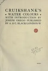 Cover of Cruikshank's water colours