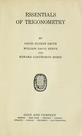 Cover of Essentials of trigonometry