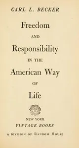 Cover of Freedom and responsibility in the American way of life