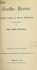 Cover of Goethe-Brevier