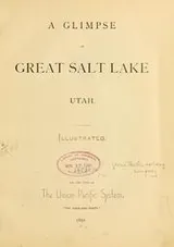 Cover of A glimpse of Great Salt Lake, Utah ..