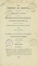Cover of The history of Greece, from the earliest state, to the death of Alexander the Great