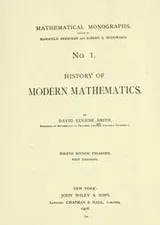 Cover of History of modern mathematics