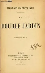 Cover of Le double jardin
