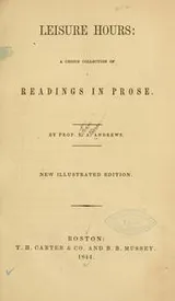 Cover of Leisure hours