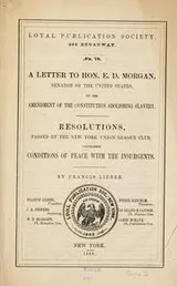 Cover of A letter to Hon. E. D. Morgan
