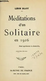 Cover of Méditations D’un Solitaire En 1916