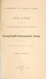 Cover of A memorial of Charles Sumner