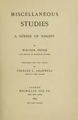 Cover of Miscellaneous studies