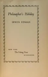Cover of Philosopher's holiday