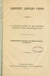 Cover of President Lincoln's views