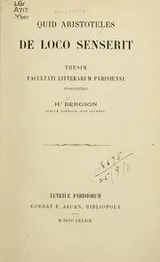 Cover of Quid Aristoteles de loco senserit