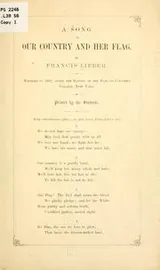 Cover of A song on our country and her flag