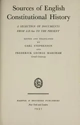 Cover of Sources of English constitutional history