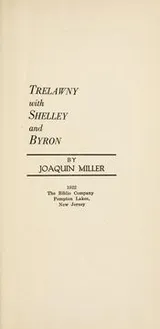 Cover of Trelawny with Shelly and Byron
