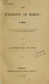 Cover of The harmony of birds