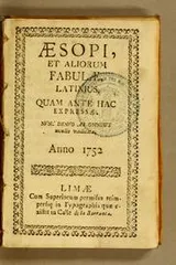 Cover of Aesopi, et aliorum fabulae, latinius