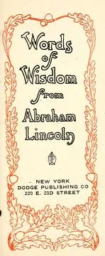 Cover of Words of wisdom from Abraham Lincoln