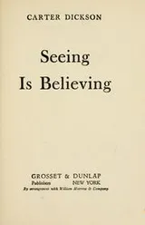 Cover of Seeing is believing