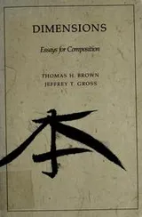Cover of Dimensions, essays for composition