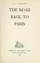 Cover of The road back to Paris