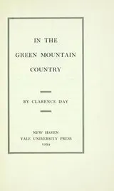 Cover of In the Green mountain country