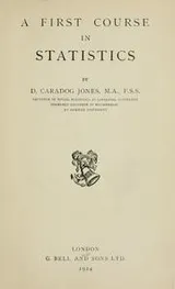 Cover of A first course in statistics