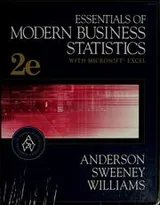 Cover of Essentials of modern business statistics with Microsoft Excel