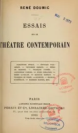 Cover of Essais sur le theatre contemporain. --