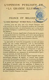 Cover of La grande illusion