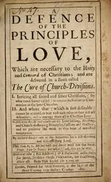 Cover of A defence of the principles of love