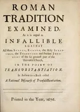 Cover of Roman tradition examined