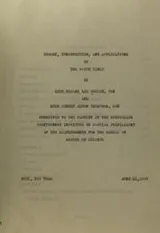 Cover of Theory, construction, and applications of the water table