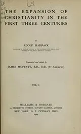 Cover of The expansion of Christianity in the first three centuries