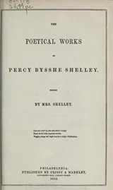 Cover of The poetical works of Percy Bysshe Shelley