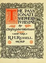 Cover of The passionate shepherd to his love