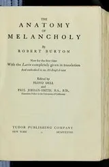 Cover of The anatomy of melancholy