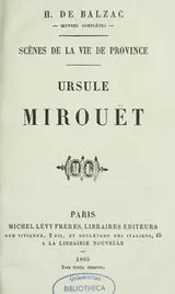 Cover of Ursule Mirouët