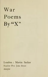 Cover of War poems