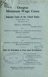 Cover of Oregon minimum wage cases ...