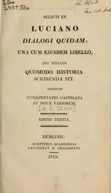 Cover of Selecti ex Luciano Dialogi quidam